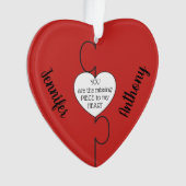 行方不明の部分はクリスマスのアクリルのオーナメントをつなぎます オーナメント (正面)