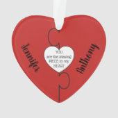 行方不明の部分はクリスマスのアクリルのオーナメントをつなぎます オーナメント (裏面)