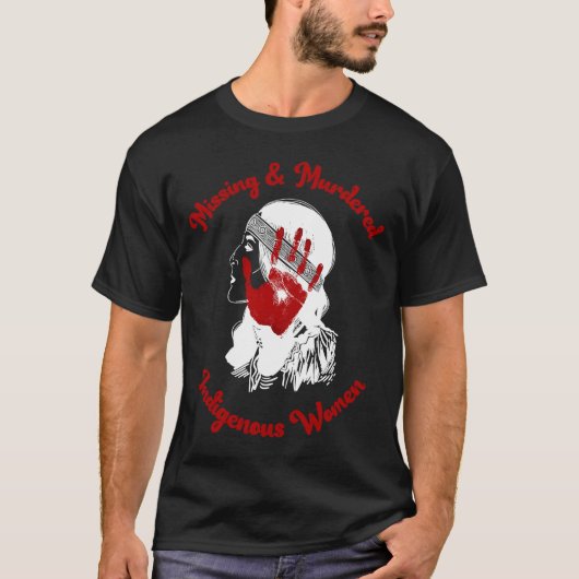 行方不明・殺害された先住民女性認知 Tシャツ (正面)