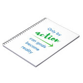 行為によってだけゴールはなります現実-ノート--にできます ノートブック (左側)