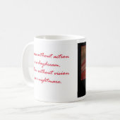 行為のない視野は空想です コーヒーマグカップ (正面左)