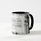 行為のない視野は空想です マグカップ (正面右)