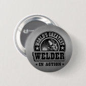 行為の世界で最も素晴らしい溶接工 缶バッジ (正面&裏面)