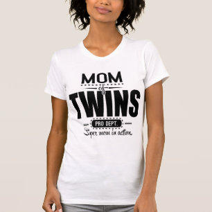 行為の双生児のプロDept. Super Momのお母さん Tシャツ