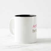 行為の女性は、ボスを考えます ツートーンマグカップ (正面左)