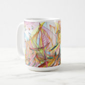 行為の帆 コーヒーマグカップ (正面左)