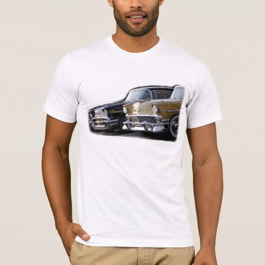 行為の準備ができた57および56 Chevy Tシャツ (正面)
