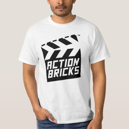 行為の煉瓦下見板のロゴのTシャツ Tシャツ (正面)