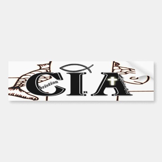 行為の略称のCIAのクリスチャン バンパーステッカー (正面)
