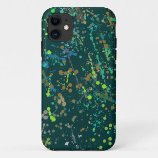 行為の絵画の（ばちゃばちゃ）跳ねるの芸術 iPhone 11 ケース