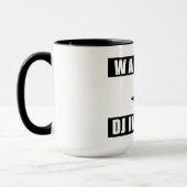 行為のdjを警告してdjingマグをすくって下さい マグカップ (左)