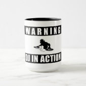 行為のdjを警告してdjingマグをすくって下さい マグカップ (中央)
