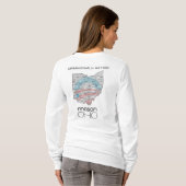 行為石大工の女性の白いLSのワイシャツのための組織 Tシャツ (裏面フル)