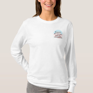 行為石大工の女性の白いLSのワイシャツのための組織 Tシャツ
