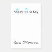 "行為"のパーソナライズなメモ帳-前向きな引用文 ポストイット (正面)