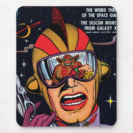 行為#2のヴィンテージのサイファイの漫画本カバーの間隔をあけて下さい マウスパッド (正面)