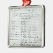 行為IIIの自筆のスコア メタルオーナメント (左)