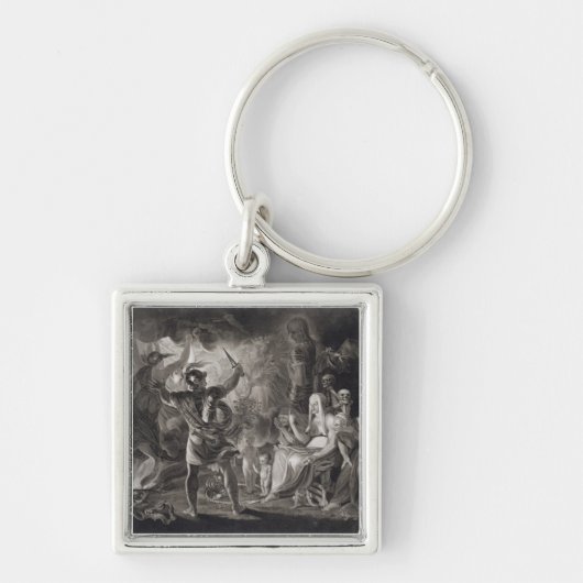 行為IV、Sのマクベス、3人の魔法使いおよびHecate キーホルダー (正面)