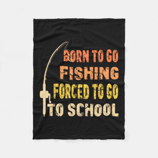 行生まれく魚釣り釣りおもしろい人の服 フリースブランケット (正面)