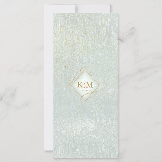 行素晴らし金ゴールド抽象芸術結婚のメニューV2 Sg ID867 (裏面)