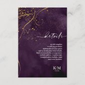 行素晴らし金ゴールド抽象芸術詳細梅ID867 エンクロージャーカード (正面)