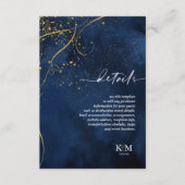 行素晴らし金ゴールド抽象芸術詳細海軍ID867 エンクロージャーカード (正面)