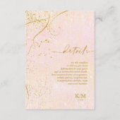 行素晴らし金ゴールド抽象芸術詳細赤面ID867 エンクロージャーカード (正面)