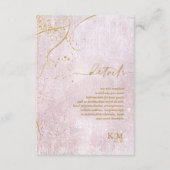 行素晴らし金ゴールド抽象芸術詳細Mauve ID867 エンクロージャーカード (正面)