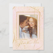 行素晴らし金ゴールド結婚抽象芸術感謝していのB ID867 サンキューカード (正面)