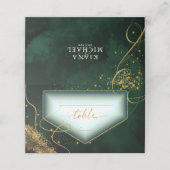 行素晴らし金ゴールド結婚抽象芸術表Gr ID867 プレイスカード (外部開封)