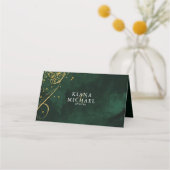 行素晴らし金ゴールド結婚抽象芸術表Gr ID867 プレイスカード (裏面)