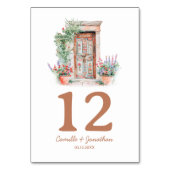 行素朴先結婚式 テーブルナンバー (正面)