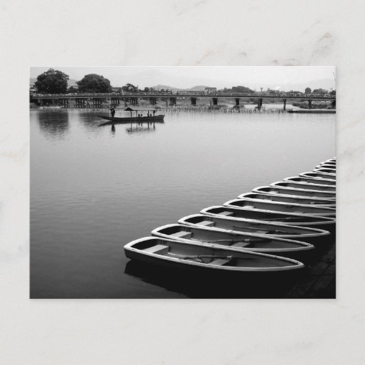 行船：嵐山、京都はがき ポストカード (正面)