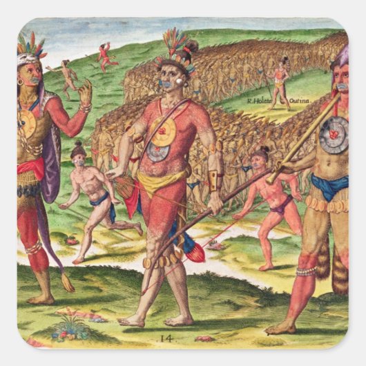 行軍する大inaの兵士 スクエアシール (正面)