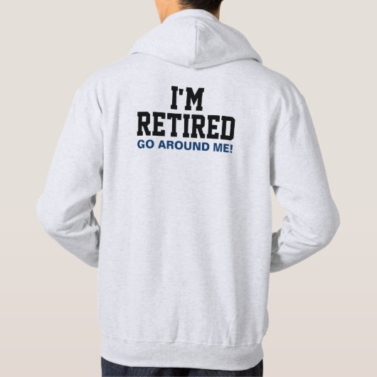 行退職したくのまわりにぞ パーカ (裏面)