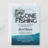 行退職した魚釣りアウトドアマン退職 招待状 (正面)