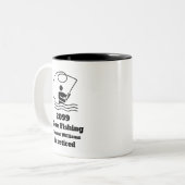 行退職した魚釣り漁師の退職プレゼント ツートーンマグカップ (正面左)