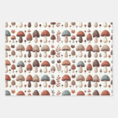 行進するキノコ ラッピングペーパーシート (正面)