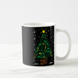 行進するNd楽器ファミリーマッチング クリスマスツリーT コーヒーマグカップ