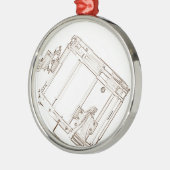 行進のスネアドラムのオーナメント メタルオーナメント (左)