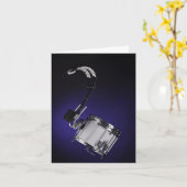 行進のドラム挨拶状かメッセージカード カード (黄色い花)