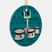 行進のドラム-あなたの色を選んで下さい セラミックオーナメント (右)