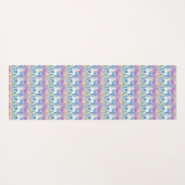 行進の水彩画のユニコーンのヨガのマット ヨガマット (裏面(横))