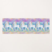 行進の水彩画のユニコーンのヨガのマット ヨガマット (正面(横))