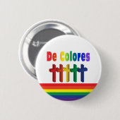 行進のCrosses De Colores Button 缶バッジ (正面&裏面)
