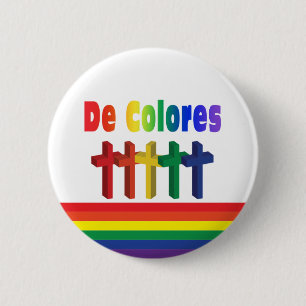 行進のCrosses De Colores Button 缶バッジ