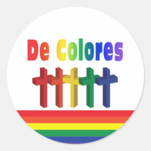 行進のCrosses De Colores Sticker ラウンドシール