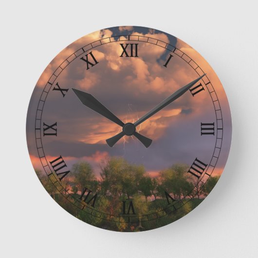 行進吹時計 ラウンド壁時計 (正面)