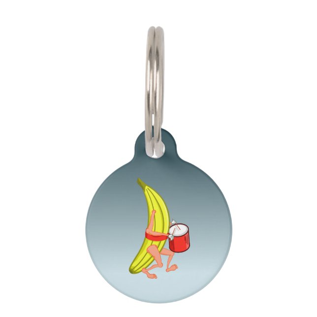 行進遊中のバナナのパーカッション ペット　ネームタグ (正面)