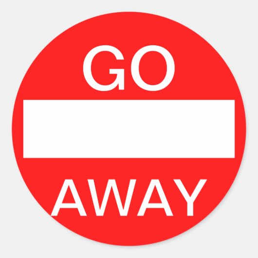 行遠くにけ。入力しない。サイン ラウンドシール (正面)